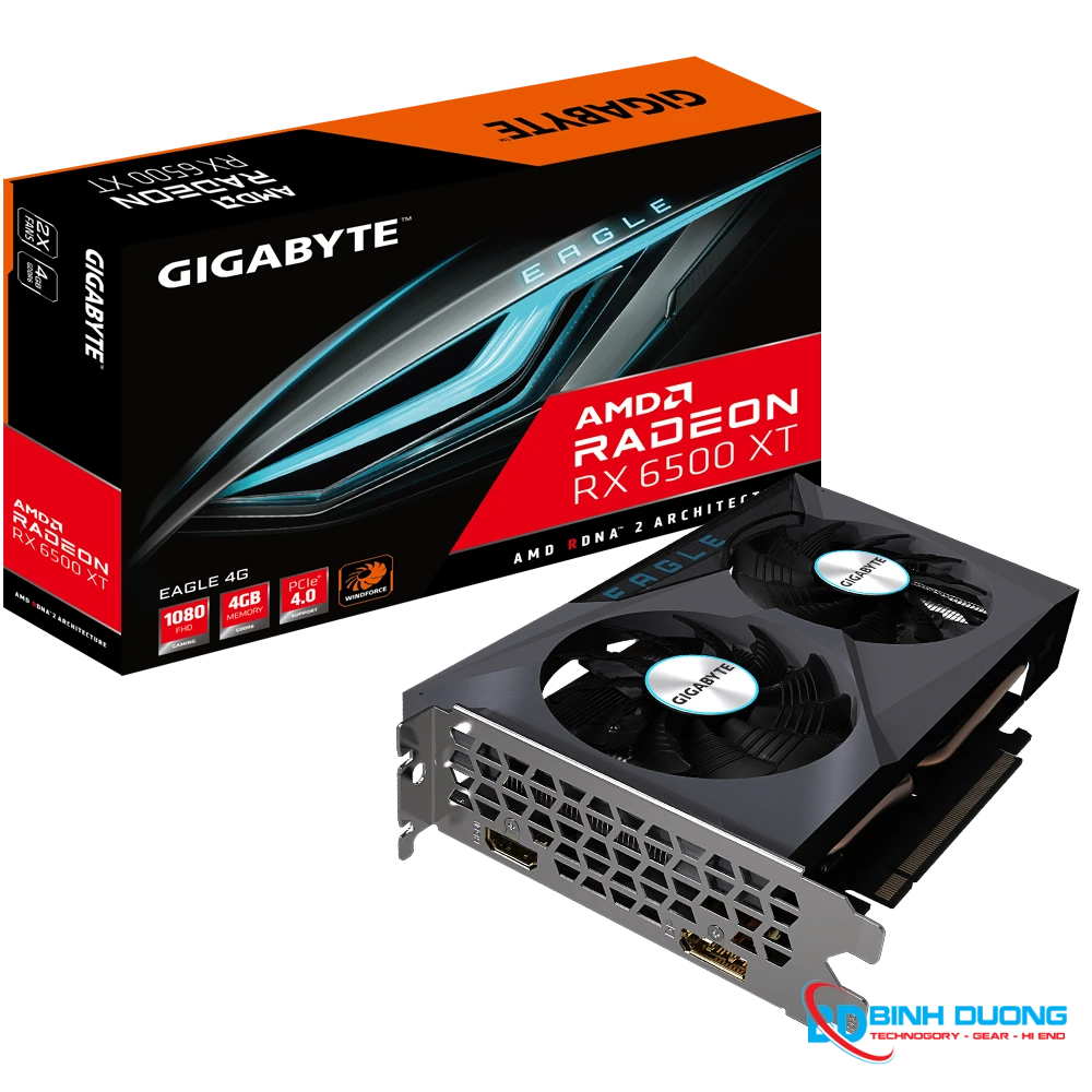 VGA Gigabyte Radeon™ RX 6500 XT EAGLE 4G (GV-R65XTEAGLE-4GD)