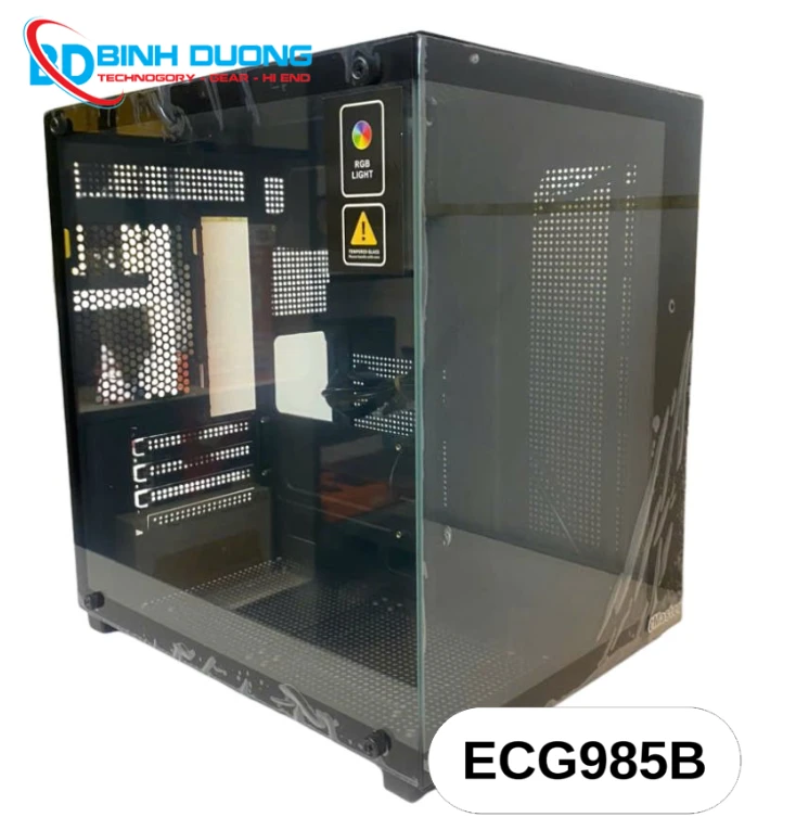 Vỏ Case Máy tính Bể Cá Emaster ECG985B mATX-Không kèm fan