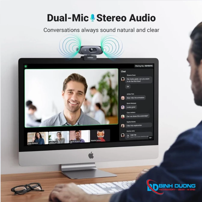 Webcam Ugreen 35626 2K/ 30Fps/ FHD/ 60Fps - Chi tiết 3